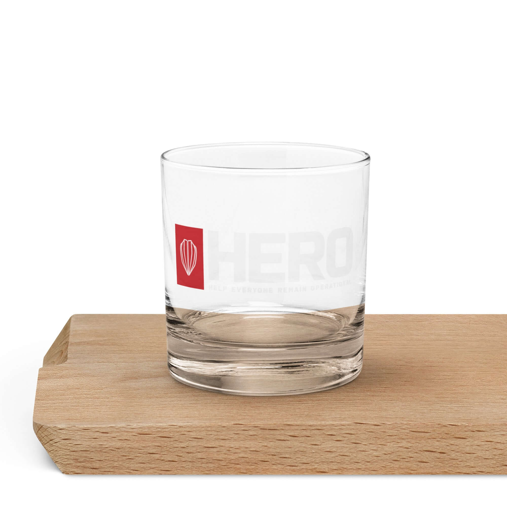 Hero rocks glass